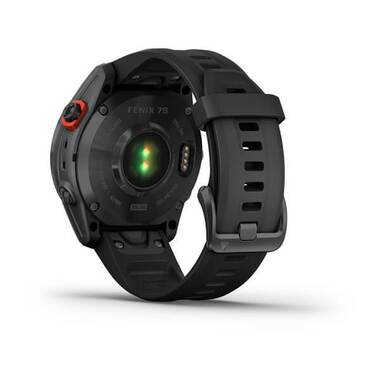 Мультиспорт.часы Garmin (Гармин) Fenix 7s Solar,серые с черным силиконовым ремешком (010-02539-13) | Мототека