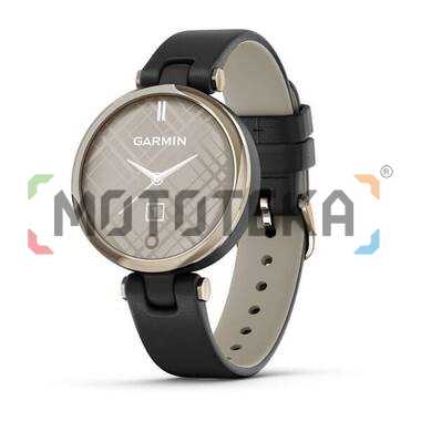 Фэшн смарт-часы Garmin (Гармин) Lily CreamGold Black Leather (010-02384-B1)