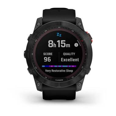 Мультиспорт.часы Garmin (Гармин) Fenix 7x Solar, серые с черным ремешк (010-02541-01) | Мототека
