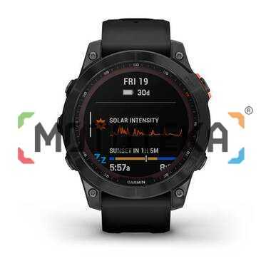 Мультиспорт.часы Garmin (Гармин) Fenix 7 Solar, серые с черным ремешком (010-02540-11)