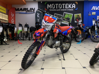 Питбайк Apollo (Аполло) RFZ Start 125 LE с фарой и электростартером 17/14 красный