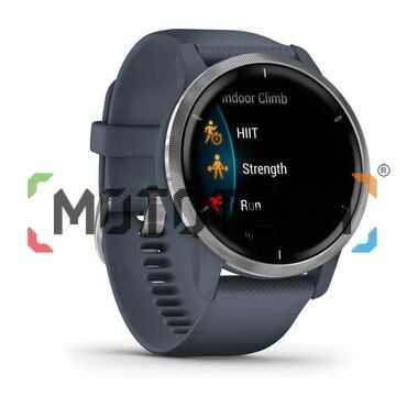 Смарт-часы Garmin (Гармин) Venu 2, Wi-Fi, GPS, синий гранит с силиконовым ремешком (010-02430-10)