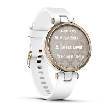 Фэшн смарт-часы Garmin (Гармин) Lily-Sport Edition, Cream Gold Bezel with White Case (010-02384-10) | Мототека