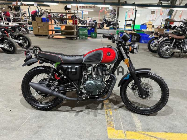 Мотоцикл дорожный Мотомир COMBAT SCRAMBLER 400 красный/чёрный с ПТС | Мототека