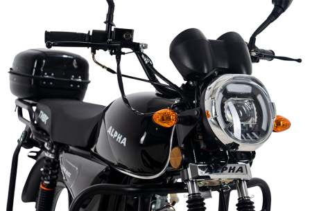 Мопед TMBK ALPHA 50 (110) Black - купить с доставкой, по выгодной цене в интернет-магазине Мототека