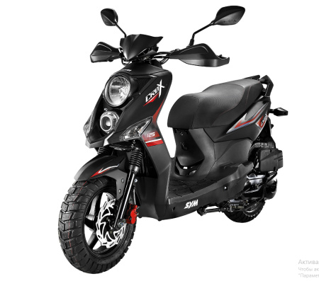 Скутер SYM (Сим) CROX 125 чёрный с ПТС - купить с доставкой, по выгодной цене в интернет-магазине Мототека