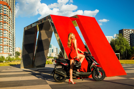 Скутер SYM (Сим) CROX 125 чёрный с ПТС - купить с доставкой, по выгодной цене в интернет-магазине Мототека