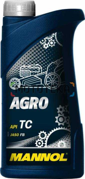 Масло моторное минеральное 7206 Mannol (Маннол) AGRO 1 л. для 2Т двигателей садового оборудования