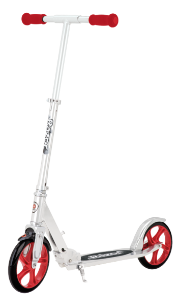 Складной городской самокат Razor (Разор) A5 Lux, серебристо - красный