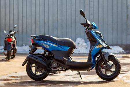 Скутер SYM (Сим) CROX 125 синий с ПТС - купить с доставкой, по выгодной цене в интернет-магазине Мототека
